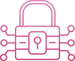 Lock Line Gradient Icon vector