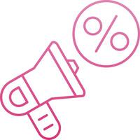 Promotion Line Gradient Icon vector