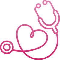 Stethoscope Line Gradient Icon vector