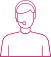 Virtual Assistant Line Gradient Icon vector