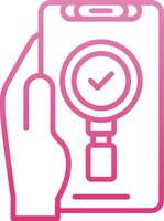 Search Line Gradient Icon vector