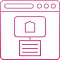 Site Map Line Gradient Icon vector