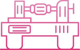 Lathe Line Gradient Icon vector