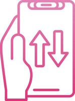 Sharing Line Gradient Icon vector