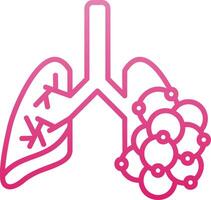 Bronchiectasis Line Gradient Icon vector