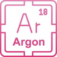 Argon Line Gradient Icon vector