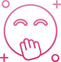 Blush Line Gradient Icon vector