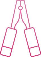 Clamp Line Gradient Icon vector