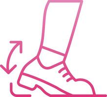 Heel Drop Line Gradient Icon vector