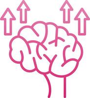 Neuroplasticity Line Gradient Icon vector