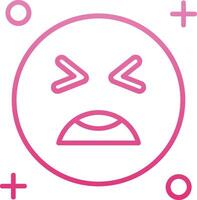 Anguish Line Gradient Icon vector