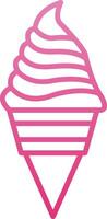 Ice Cream Line Gradient Icon vector