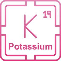 Potassium Line Gradient Icon vector