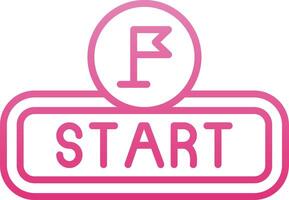 Start Line Gradient Icon vector