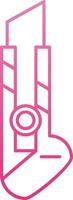 Utility Knife Line Gradient Icon vector