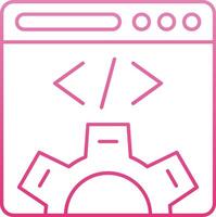 Web Design Line Gradient Icon vector