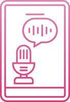 Voice Recognition Line Gradient Icon vector