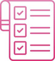 Checklist Line Gradient Icon vector