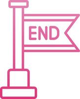 End Line Gradient Icon vector