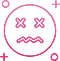 Dead Line Gradient Icon vector
