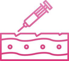 Botox Line Gradient Icon vector