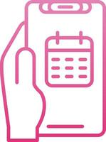 Calendar Line Gradient Icon vector