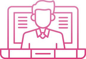 OnLine Gradient Class Line Gradient Icon vector