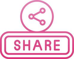 Share Line Gradient Icon vector
