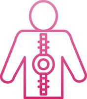 Spinal Cord Line Gradient Icon vector
