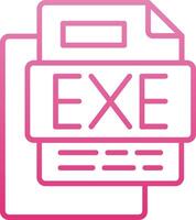 EXE File Line Gradient Icon vector