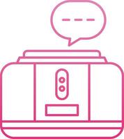 Virtual Assistant Line Gradient Icon vector