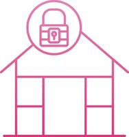 Anti Theft Line Gradient Icon vector