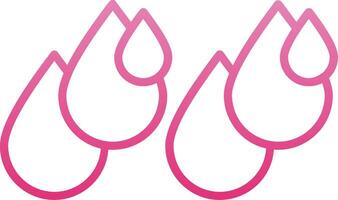 Drops Line Gradient Icon vector