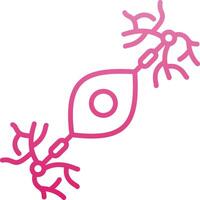 Bipolar Neuron Line Gradient Icon vector