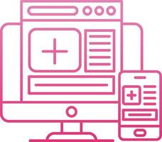 Responsive Line Gradient Icon vector