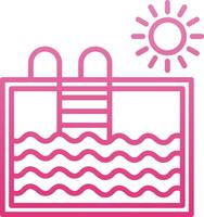 Swimming Pool Line Gradient Icon vector