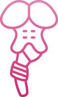 Brainstem Line Gradient Icon vector