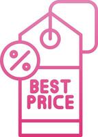 Best Price Line Gradient Icon vector