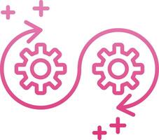 Devops Line Gradient Icon vector
