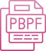 Ppt Business Presentation File Line Gradient Icon vector