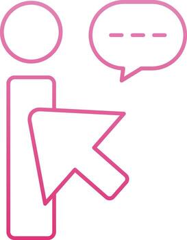 Click Line Gradient Icon vector