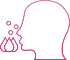 Pollen Allergy Line Gradient Icon vector