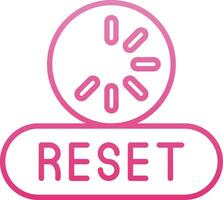 Reset Line Gradient Icon vector