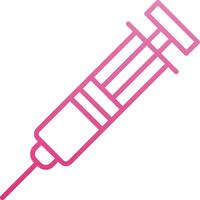 Syringe Line Gradient Icon vector