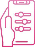 Settings Line Gradient Icon vector