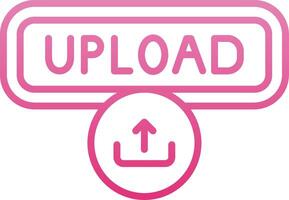 Upload Line Gradient Icon vector