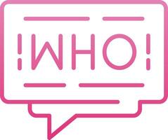 Who Line Gradient Icon vector