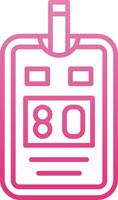 Glucose Meter Line Gradient Icon vector