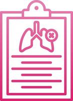 Tuberculosis Patient History Line Gradient Icon vector