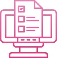 Brief Line Gradient Icon vector
